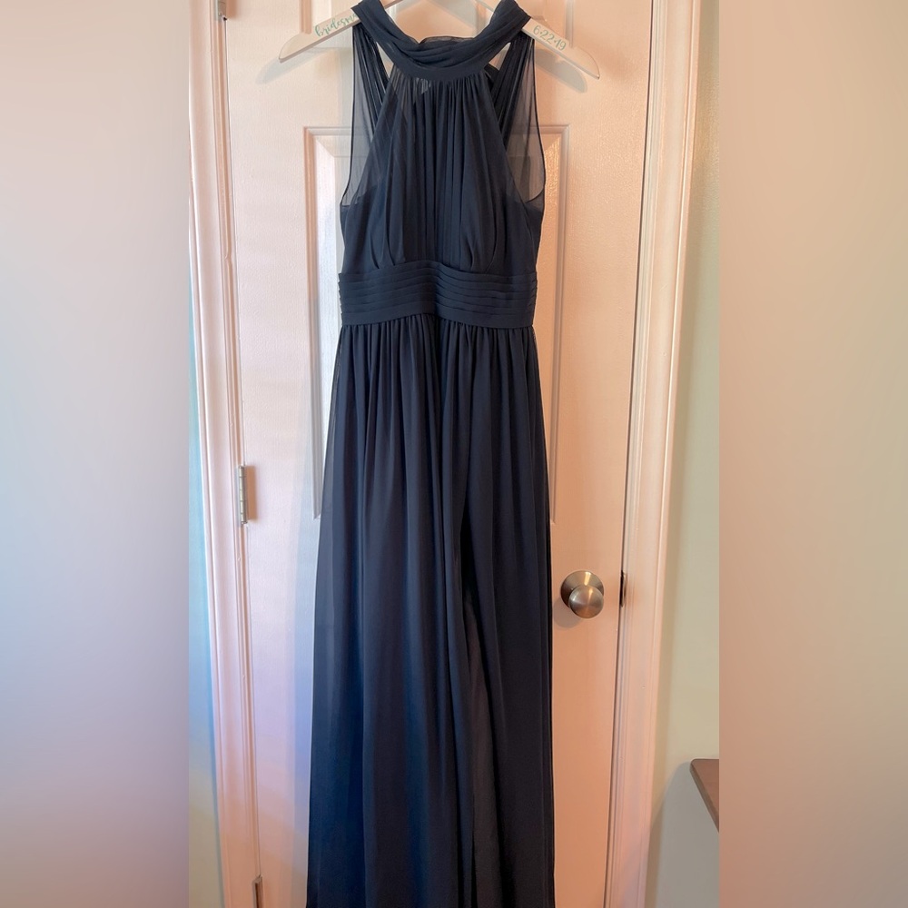 Elegant Navy Blue Evening Gown/Bridesmaid/Prom